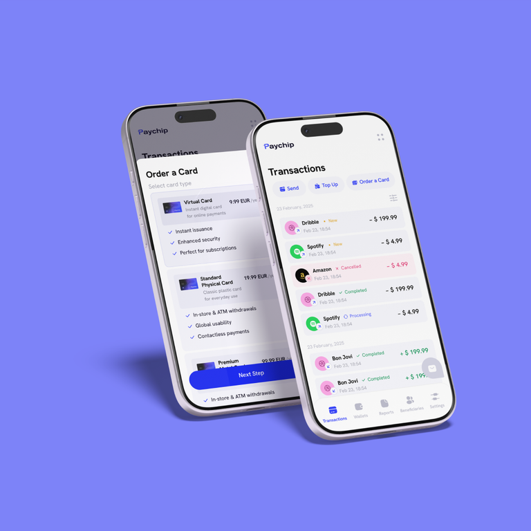PayChip — Mobile App for Accounts, Cards, and Global Payments