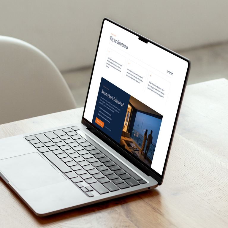 Find Your Home in Dubai — лендинг недвижимости в Дубае