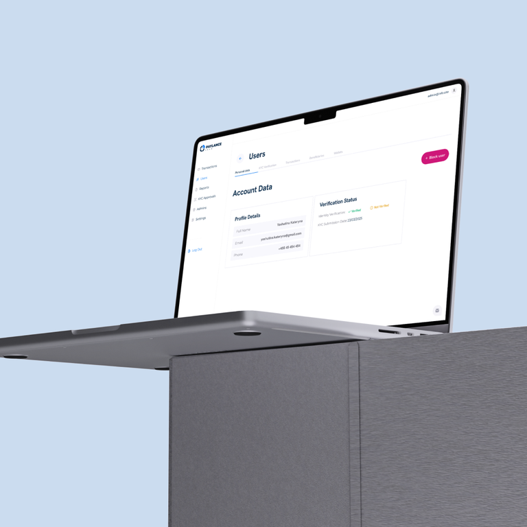 Paylance — Admin Platform for White-Label Fintech Operations
