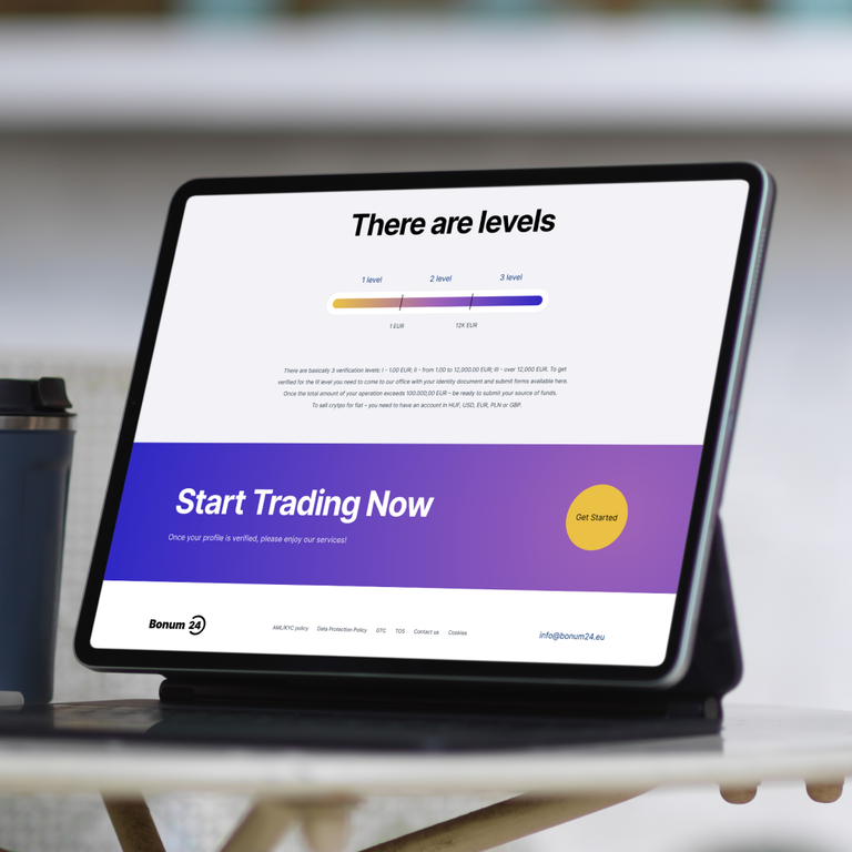 Bonum 24 — Crypto-to-Fiat Exchange Platform Landing Page