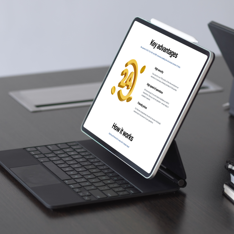 Bonum 24 — Crypto-to-Fiat Exchange Platform Landing Page