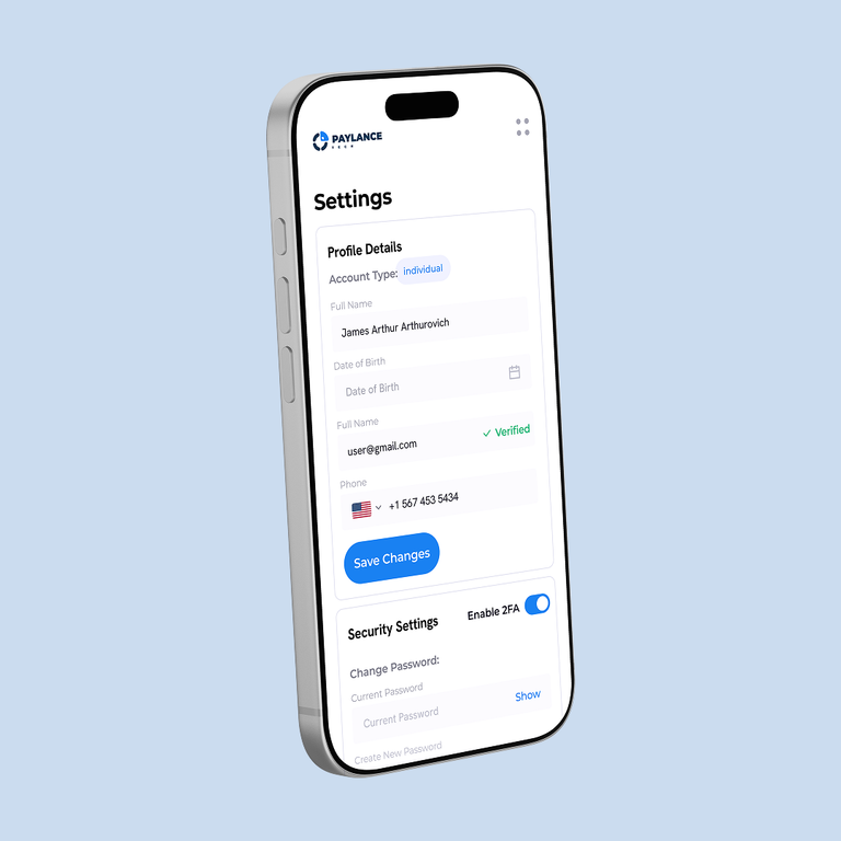 Paylance — White-Label Digital Banking Mobile App